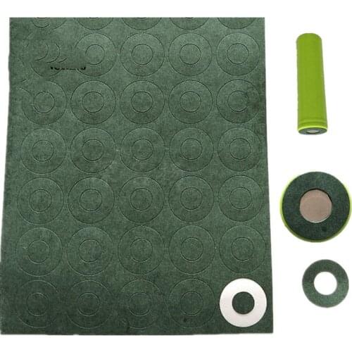 100x 18650 Battery Insulation Gasket Barley Paper 1S Round Li-ion Glue Patch Insulation Pads Glue Patch for Consumer Electronics
