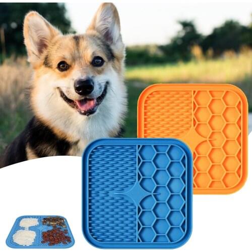 2 pcs Pet Treat Dispensing Pads Cats Dog Licky Mat Feeding Cats Dogs Licking Bowls Slower Feeder Pad Dog Feeding Lick Pad