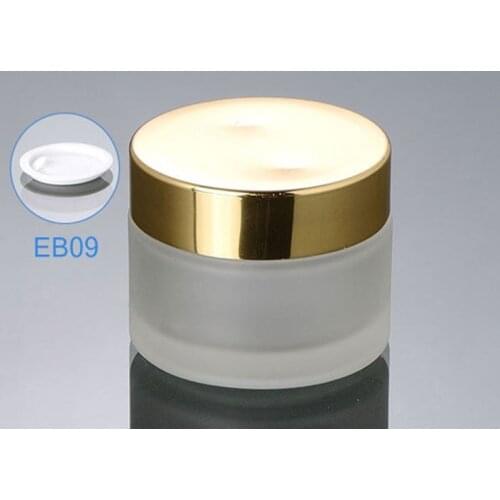 300pcs/lot 50g(50ml) Frosted Glass cream jar,Glass bottle with Gold lids, cosmetic container,cosmetic packaging