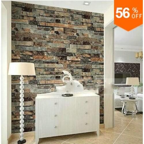 Modern Stone Brick 3d Wallpaper Dining room,Kitchen,Bathroom,Office Background Wall Wallpaper Emboss Waterproof Vinyl Wallpaper