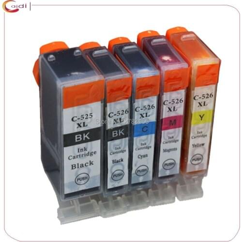 5pcs PGI-525 CLI-526 ink cartridge for iP4850 iX6550 MG5150 MG5250 MG6150 MG8150 MX885 MG5350 MG6250 MG8250 iP4950 PRINTER
