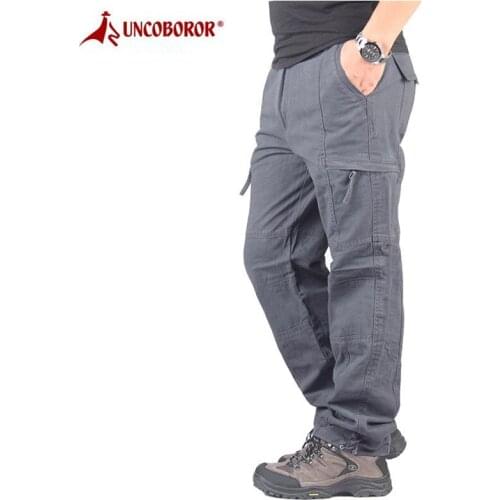 2020 Autumn Cargo Pants Men Spring Casual Cotton Long Trousers Streetwear Army Straight Slacks Military Tactical Pants Overalls