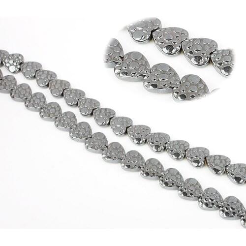 6~10mm Natural Stone Black Hematite Devils Heart Shape Loose Spacer Beads Jewelry Making DIY Necklace Bracelet Accessories 15