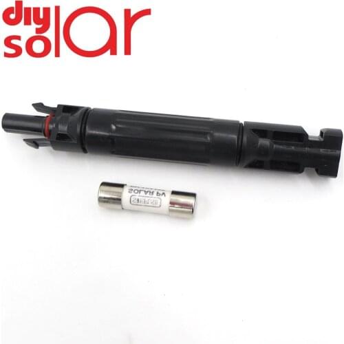 Fuse Holder Protective Solar Connector Protection 1000 VDC PV Photovoltaic Solar Diode Waterproof IP67 5A 10A 15A 20A 30A