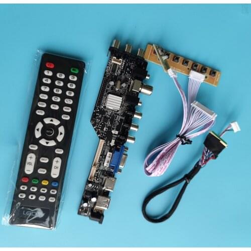 For LP156WH2 1366x768 LED USB monitor remote board driver HDMI-compatible VGA AV TV Display DVB-T DVB-T2 controller digital