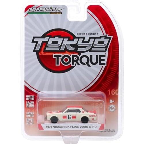 GreenLight 1:64 1971 Nissan Skyline 2000 GT-R Alloy model car Metal toys for childen kids diecast gift