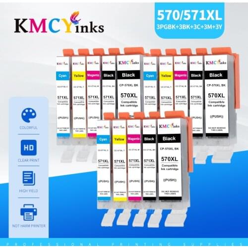 KMCYinks PGI570 570 PGI-570 BK CL 571 compatible ink cartridge for canon PIXMA MG5750MG6850 TS6050 TS6051 TS6052 TS5050 TS 6050