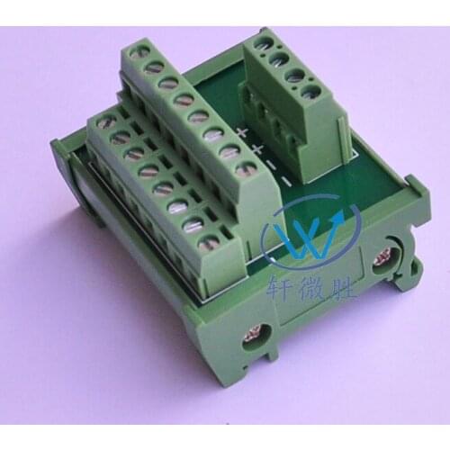 Power distribution terminal block / standard DIN rail mounting / common terminal block / power branch power module