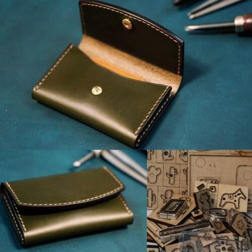 Handmade leather tool mold laser knife mold customized flip cover business card bag knife mold zero purse knife mold skin kb668