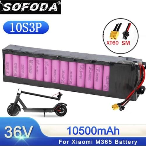 36V 10S3P 10.5Ah 10.5Ah 700 watt lithium-ion battery pack for Xiaomi mijia m365 pro e-bike bicycle scooter with 20A BMS