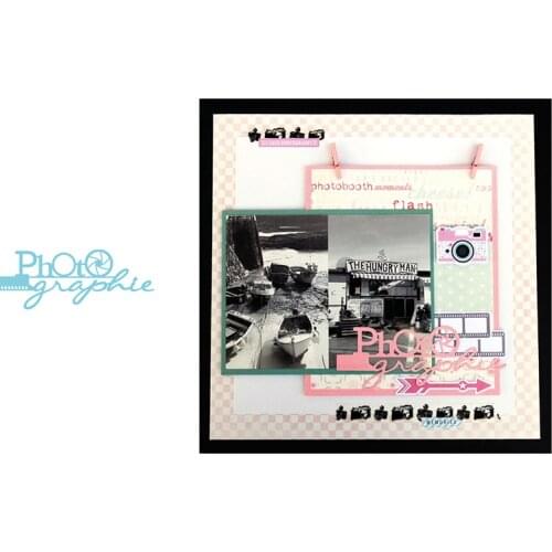 Metal cutting dies french photographie words die cut mold Scrapbooking paper cards making paper craft knife new 2019