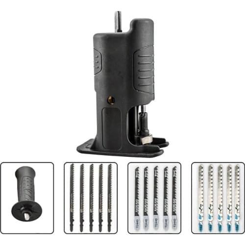 Cordless Reciprocating Saw Adapter Set Electric Drill Modified with 3-5/9PCS Attachment Adapter Hand Tool Wood Metal Cutter Saw