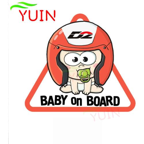 Baby on Board Colorful Car Sticker Personality Motorcycles PVC Body Windows Decoration Accessories Waterproof Decals 16*14cm