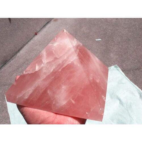 2200g NATURAL ROSE QUARTZ CRYSTAL PYRAMID HEALING