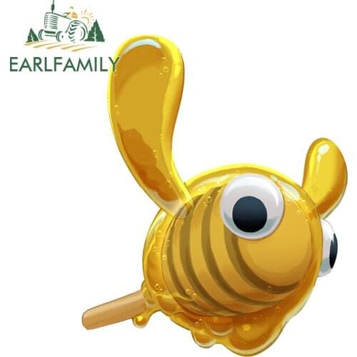 EARLFAMILY 13cm x 10.6cm for Bugsnax Honey Bee Car Sticker Funny JDM Stickers DIY Waterproof 3D Anime Window Decal for Vehicle