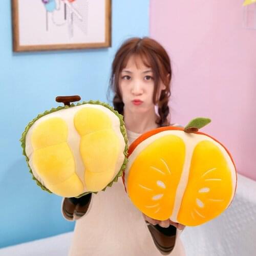 New 25cm plush simulation Durian orange cute lifelike high quality comfortable Soothing doll cushion educational kids gift toy