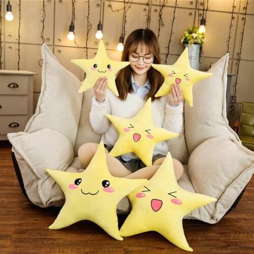New Kawaii Sky Series Pentagram Pillow Soft Star Plush Toys Stuffed Cushion Nice Sofa Pillow Lovely Christmas Gift for Girl