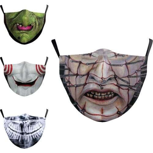 New Funny Pinhead-Mouth Cosplay Women Men Unisex Halloween Masks Face-Protection Cycling Sports Breathable Adult Party Xmas Mask