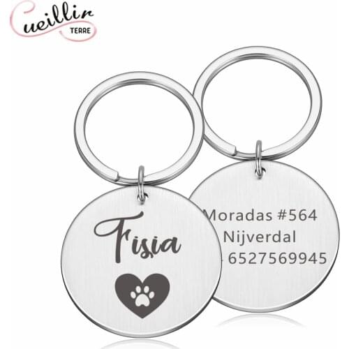 Gifts for pet cats Pet information record tag Dog personality tag customized products Cute accessories Personalized accessories