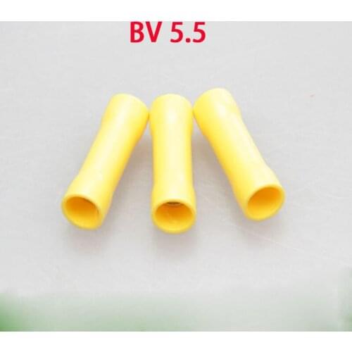 BV5.5 series 50PCS/Bag fully insulated butt connector Cable Connector wire terminals full insulating terminals free shipping