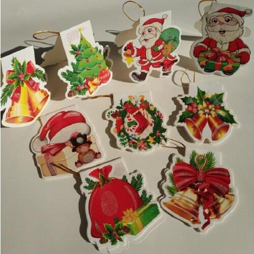 100pcs Happy New Year Greeting Card Letter Postcard Tag Merry Christmas Tree Decoration Party Invitation Children Gift Wholesale