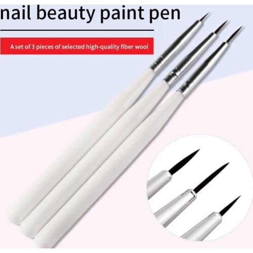MSK 3 Styles of 3D Professional Nail Painting Pens, DIY Nail Tools, Nail Carving Pens, 3 Sets of Combined Painting Pens