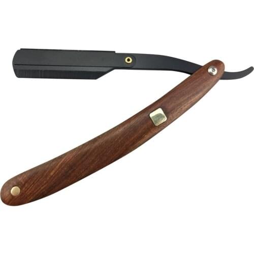 Manual Blades Red Wood Handle Razor Professional Men Razor Haircut Barber Shift Blade Razor Blade Male Gift