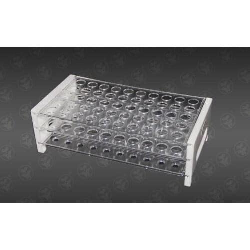 Test Tube Rack for 15/16mm Tubes, Holds 50, Plastic Detachable - Single