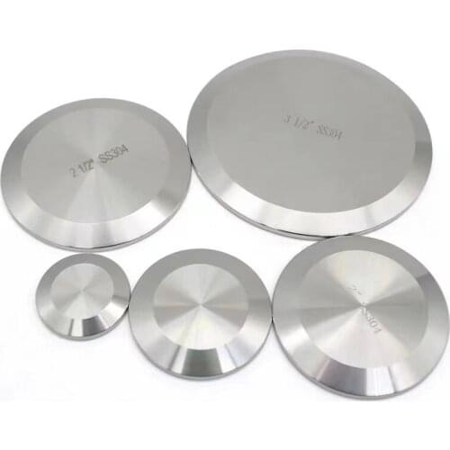 3/4"1“ 2” 3“ 4” 6" Tri Clamp SS304 316L Stainless Sanitary Tri-Clamp TC Blind Cover End Cap Home Brew Wine Ferrule OD25.4-183mm