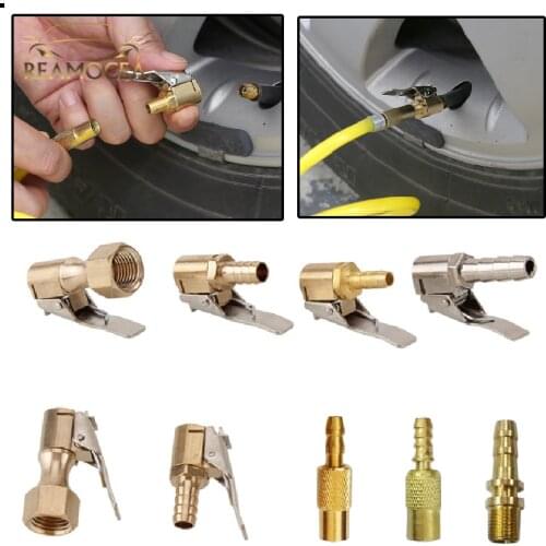 Reamocea 1x 6mm 8mm Universal Car Auto Air Pump Chuck Clip Car Truck Tyre Tire Inflator Valve Connector Clamp Tire Repair Tools