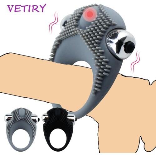 Penis Ring Vibrator Cock Ring Couple Lover Sex Toys for Men Time Delay Ring Soft Silicone Clitoris Stimulation Penis Extender