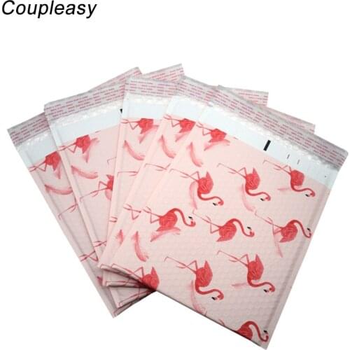 10Pcs/lot Cute Flamingo Bubble Mailer Shockproof Bubble Envelope Self Sealing Shipping Envelopes with Bubble 26x37cm