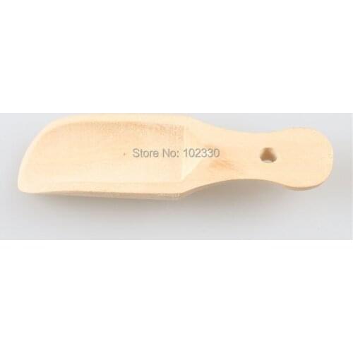 200pcs Mini Wooden Scoops For Bath Salts Essential Oil Candy Laundry Detergent Wood Bath Salt Spoon Men/Women Cosmetic