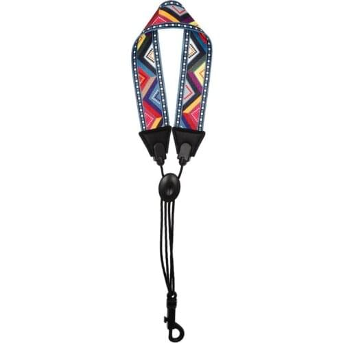 2021 New Saxophone Neck Strap Soft Padded Rainbow Braided Pattern for Alto Baritone Soprano Sax