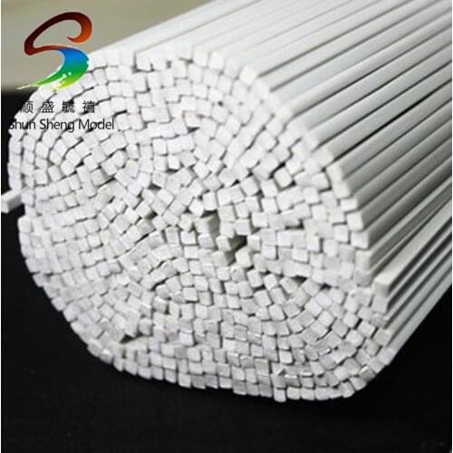 50pcs 3.0*3.0mm square stick ABS Plastic pipe B01-005 50c