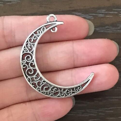8PCS DIY Charm Crescent Moon Charm Zinc Alloy Bohemian Pendant Charm for Bracelet Necklace Earring Jewelry Making
