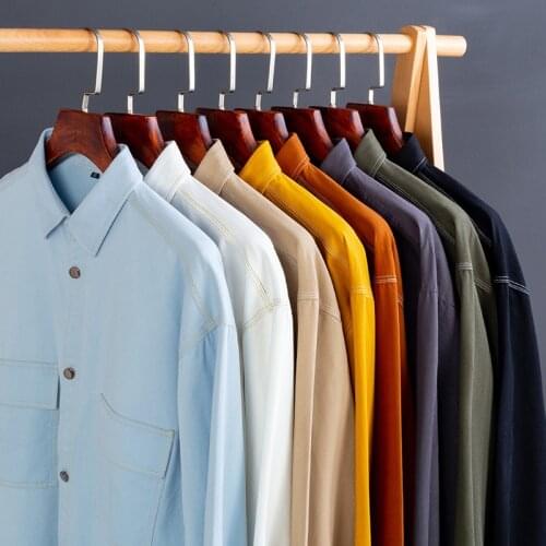 BAOLiONTU Mens Denim Shirts