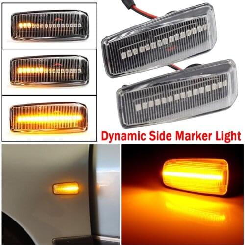 12V Flashing Car Turn Signal Lights Lateral Side Marker Lamps LED Strobe Indicator Accessories For Benz W201 W202 W124 W140 R129