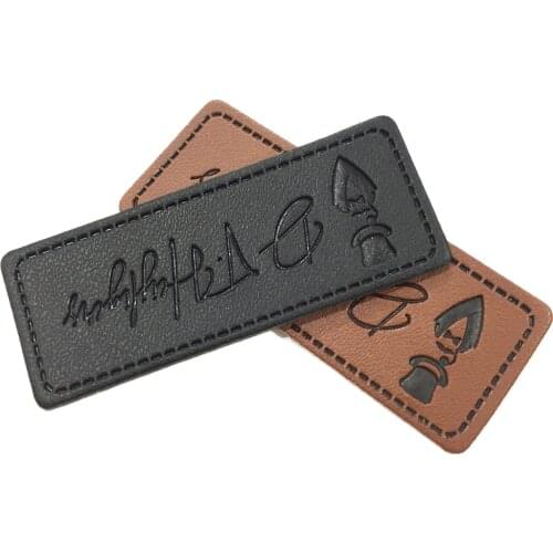 Cheaper High Quality Custom Embossed Brand Logo Leather Label Patch For Clothing Hats
