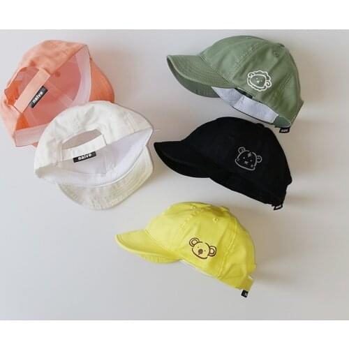 Newborn Baby Cap Print Cartoon Children Hat Casual Shade Boys Girls Baseball Caps 3-12 Months Kids Snapback Hats Outdoor Visors