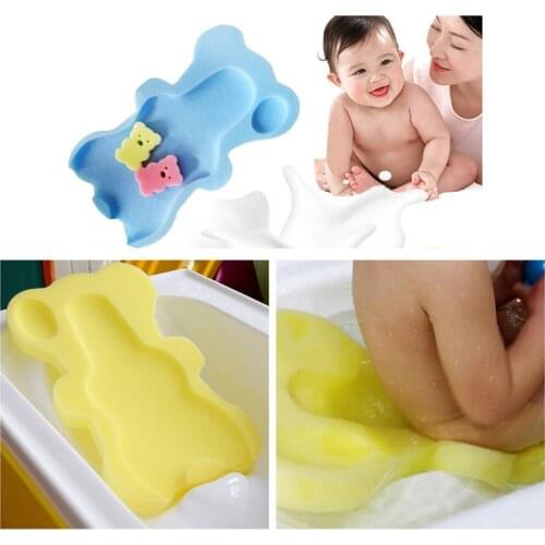 Baby Bath Seat Infant Non Slip Soft Bath Foam Pad Mat Body Cushion Sponge Bathtub Mat Safety Bathtub Seat + 2pcs Foam Rub Gift