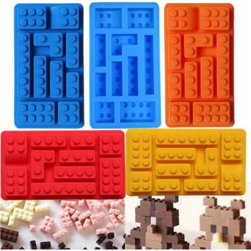 5 Colors Square Block Ice Cube Chocolate Mold Model Ice Grid Mold DIY Decorative Cake Making Kitchen Use DIY Accessories