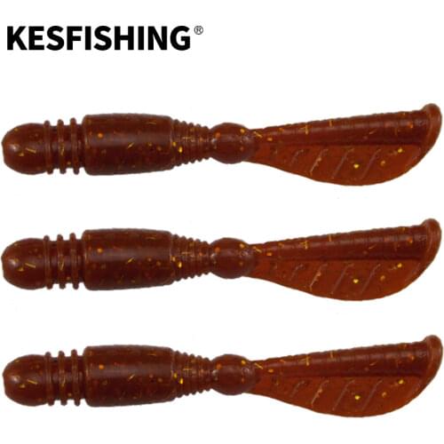 KESFISHING Soft Lure Smell Crankbait Tackle TIG Tail 10pcs 7cm 2.6g Spoon Carp Fishing Isca Artificial Jerkbait