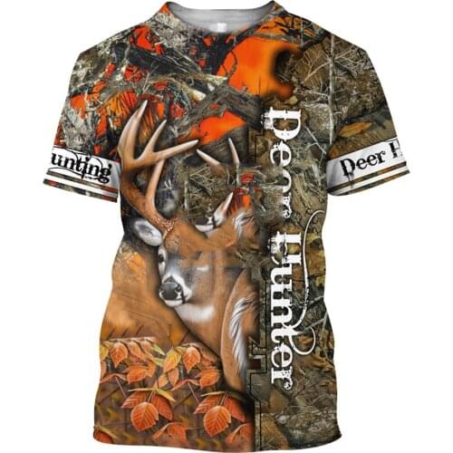 Summer Cool Hipster Men T-shirt Animal Duck/Deer/Hunting 3D Printed Harajuku Short Sleeve T shirt Unisex Casual Tops TX0197