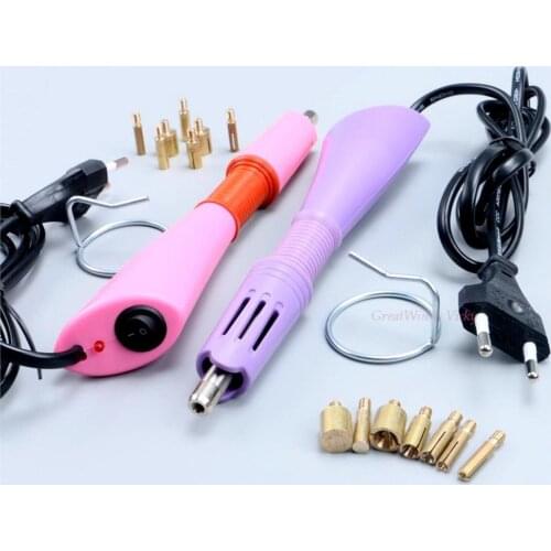 Best Hotfix Rhinestone Applicator! Purple / Pink Iron-on Hot Fix Wand Heat-fix Tool Super Fast Heated