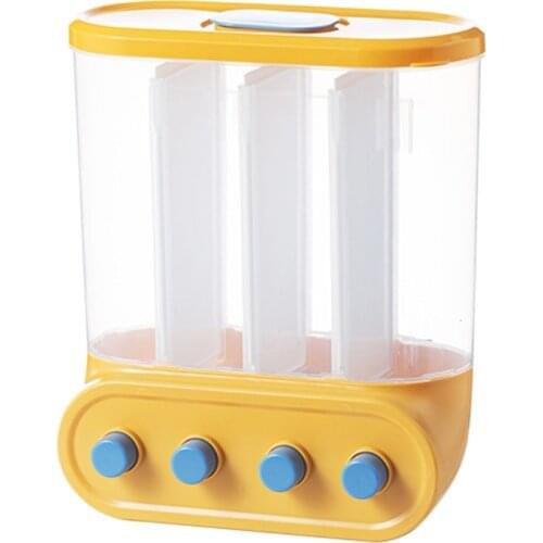 2021 New Wall-Mounted Separate Grain Rice Bucket Kitchen Classification Grain Storage