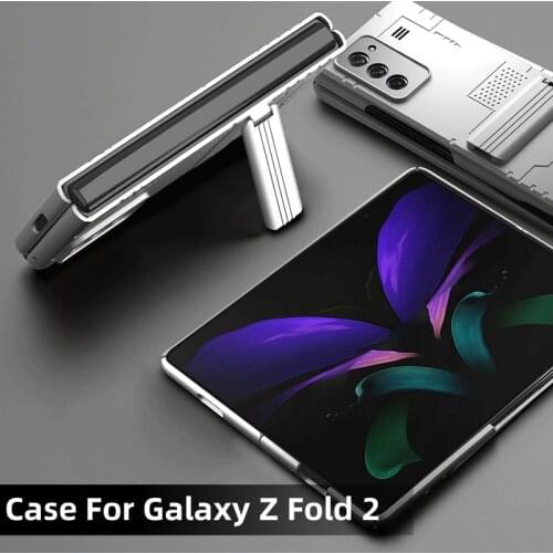Samsung Galaxy Z Fold 2 New Phone Case PC Material Mobile Phone Folding Bracket Folding Drop-Resistant Protective Case