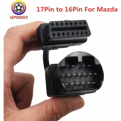 OBD2 Adapter Cable For Mazda 17Pin to 16Pin Connector OBD 2 Car Diagnostic Cable Converter For Mazda 17 Pin TO 16 Pin Adapter