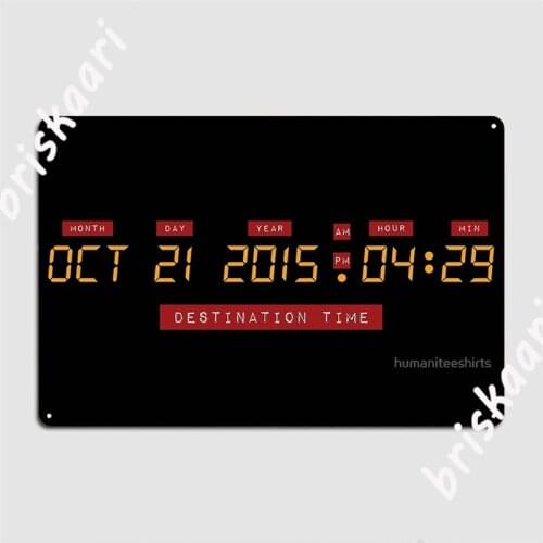 Officially Licensed Back To The Future Delorean Numbers Metal Signs Decoration Club Home Plaques Wall Tin sign Posters