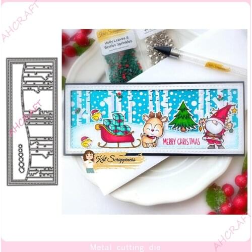 Forest Background Frame Metal Cutting Dies for DIY Scrapbooking Photo Album Decorative Embossing PaperCard Crafts Die2020